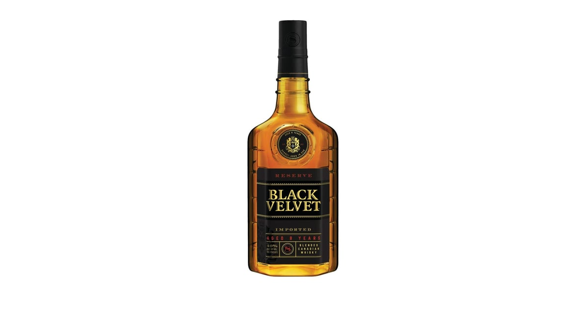 black velvet reserve aged 8 years blended canadian whisky bottle  1.75 l