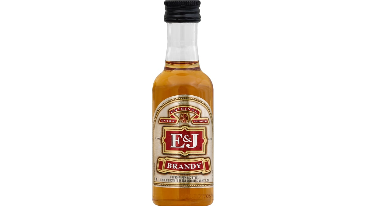 ej 80 proof original extra smooth brandy bottle  50 ml