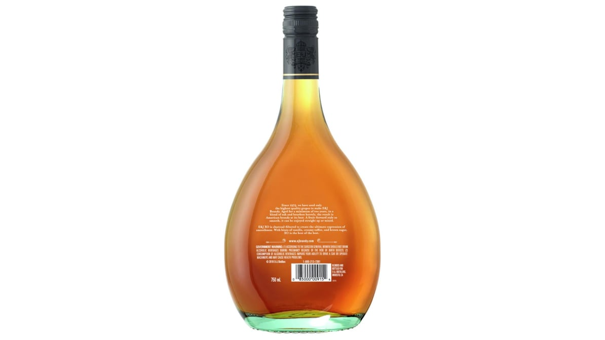 ej xo grape 80 proof brandy bottle  750 ml 2