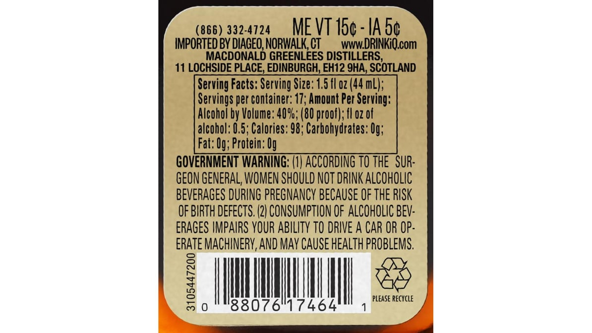 grand old parr 80 proof 12 years blended scotch whisky bottle  750 ml 3