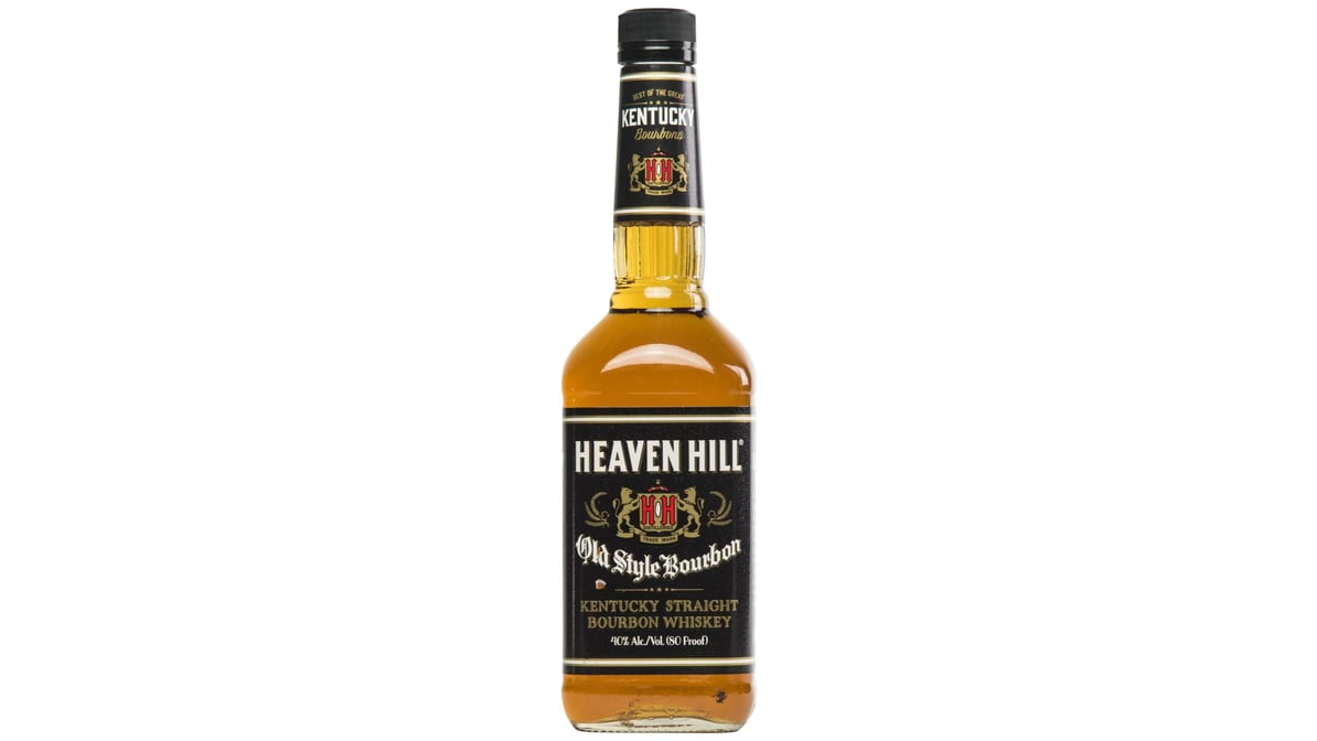 heaven hill kentucky straight bourbon whiskey black label  750 ml