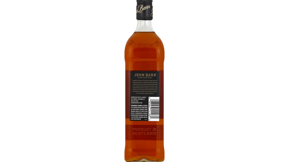 john barr 80 proof reserve blended scotch whisky bottle  750 ml 2