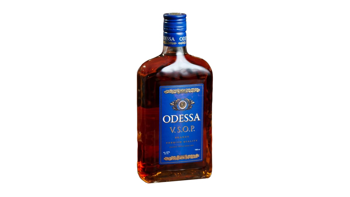 odessa vsop 80 proof brandy bottle  750 ml