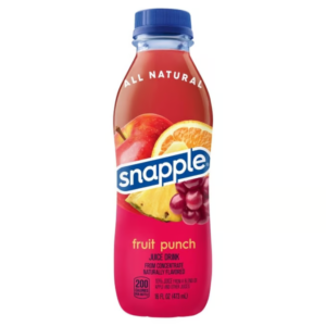 snapple fruit punch juice drink bottle  16 fl oz