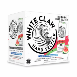 white claw gluten free watermelon hard seltzer cans  12 fl oz x 6 ct