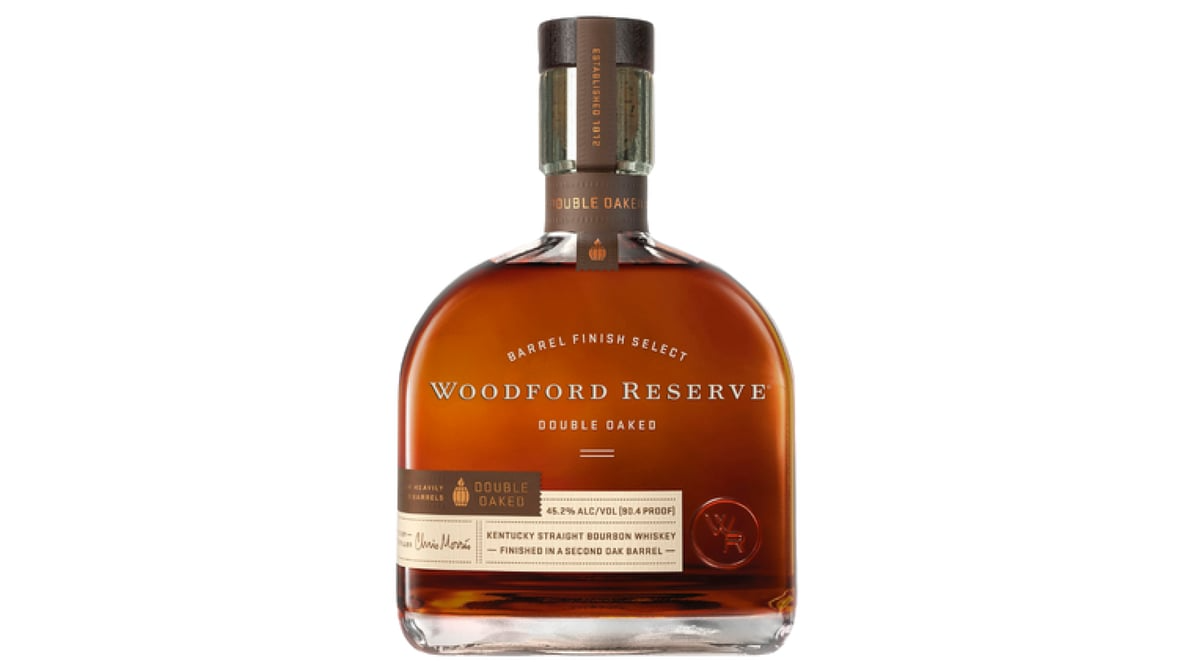 woodford reserve 90.4 double oaked kentucky straight bourbon whiskey bottle  750 ml