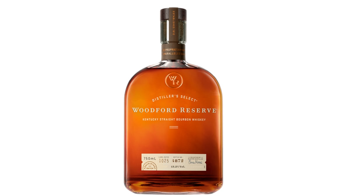 woodford reserve 90.4 proof kentucky straight bourbon whiskey bottle  750 ml